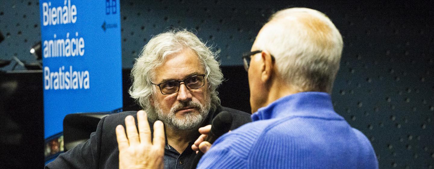 Uvedenie filmu Cervená korytnačka autorom Michael Dudok de Witom, s úvodom filmového historika Giannalberta Bendazziho Uvedenie filmu Cervená korytnačka autorom Michael Dudok de Witom, s úvodom filmového historika Giannalberta Bendazziho